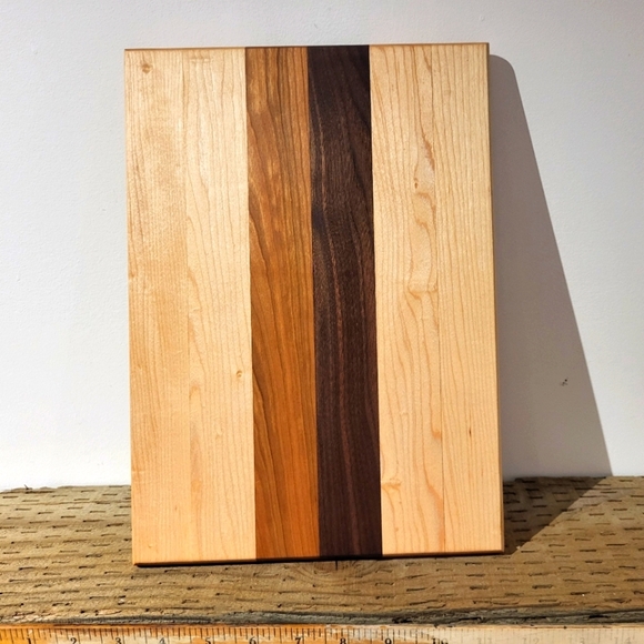 Handmade Wooden Cutting Board with Maple, Walnut And Padock - Picture 1 of 4
